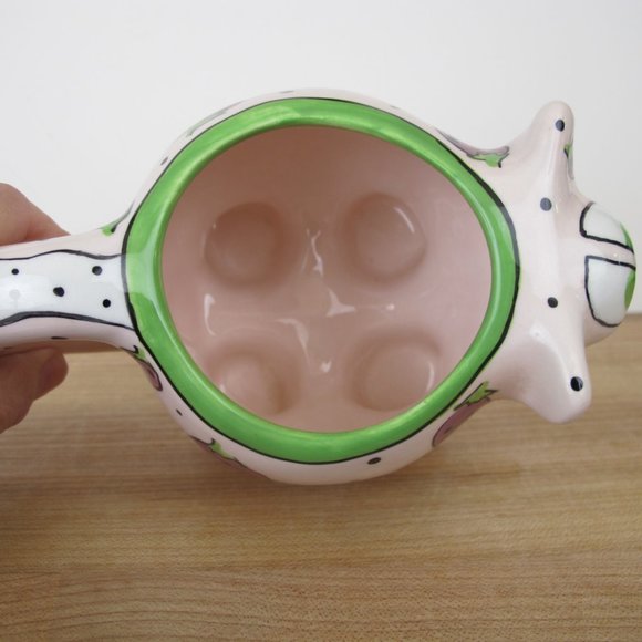 Pink Cat Bella Casa Ganz Strawberry Design Mug Planter Signed Pati A6 - Picture 5 of 6